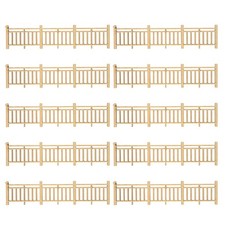10Pcs Miniature Farm Picket Fence Imitation Wood for Diorama Landscape Scale