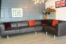 DESIGNER Piero Cassina MET 250 corner sofa brown leather suite RRP £17000 still