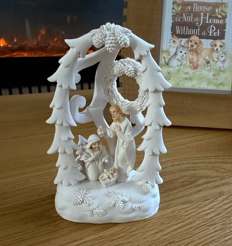 Lighted resin nativity - nativity, scene