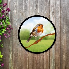 Garden Mirror Robin Modern Outdoor Wall Decor Large Printed Decoration Rustfree