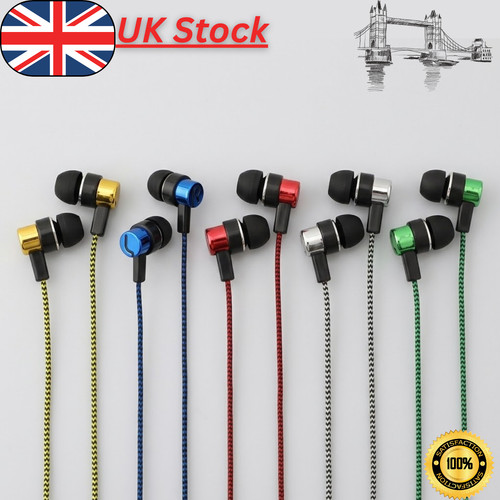 Braided wired earphones 5mm - earphones, 3.5mm