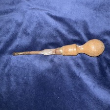 Vintage Flat Head Screwdriver with Wooden Handle