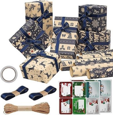 Christmas wrapping paper - christmas, set
