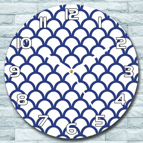 Glass wall clock - clock, round
