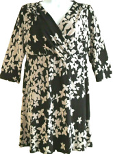 Kim & Co Floral Print Brazil-jersey Tunic-top- Black /Oyster -Small-12