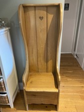 Hardwood Lambing/Monks Chair With Storage