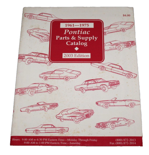 Pontiac parts supply catalog - pontiac,