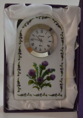 Leonardo thistle ceramic clock - leonardo,