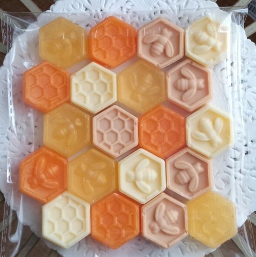 Honeycomb mini scented soaps - honeycomb, soaps-