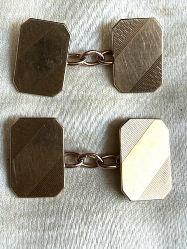 Vintage 9ct gold cufflinks - vintage,