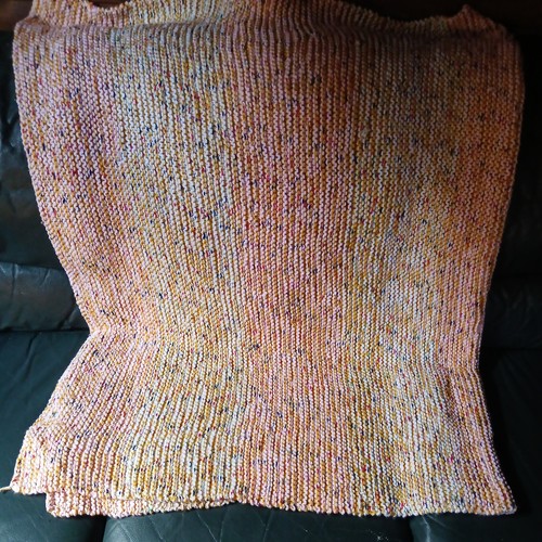 Hand knitted blanket - or, throw