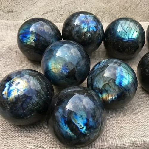Flashy labradorite sphere - labradorite, –