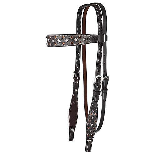 Circle silver star - star, browband