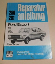 Repair Manual Ford Fiesta Mk 1, 1100 1300 1600 Mexico RS 2000, Year 75 - 80