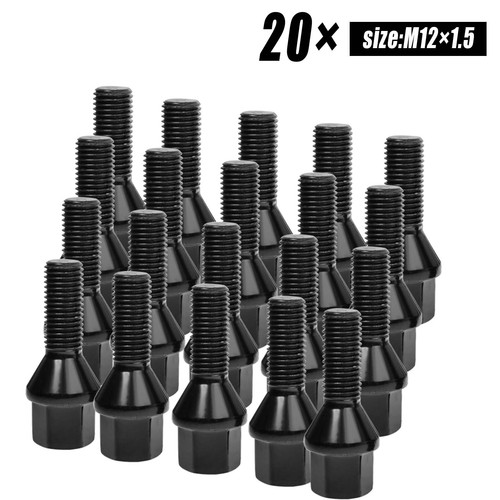 20x black bmw wheel bolts - 20x,