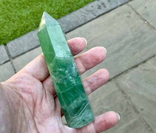 Green fluorite crystal tower - fluorite,