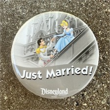 Disneyland Just Married Button