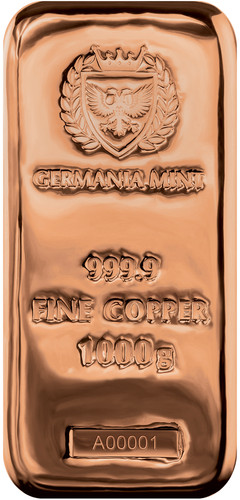 1kg copper bullion - 1kg,