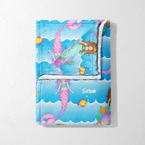 Mermaid dreams blanket - mermaid,