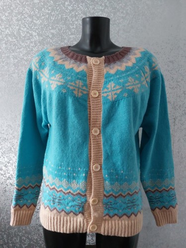 Blue cardigans fair isle - blue,