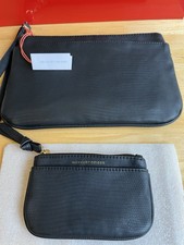 Kurt Geiger Black Leather Clutch And Matching Purse New with Original Box