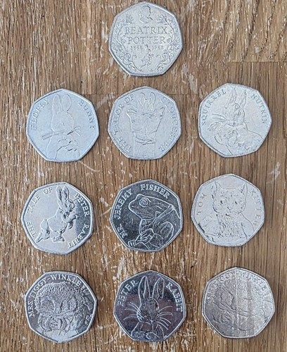 Beatrix potter 50p coins 10 - 50p,