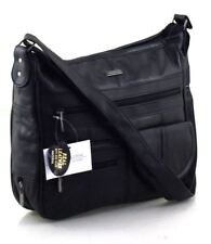 WOMENS LADIES LORENZ SHOULDER CROSS BODY MESENGER REAL LEATHER HANDBAG UK SELLER