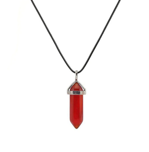 Quartz necklace crystal - quartz,