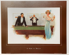 Romantic themed snooker print