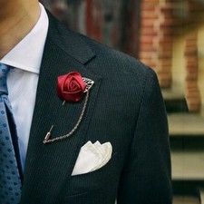 Red Wedding Flower Gold Leaf