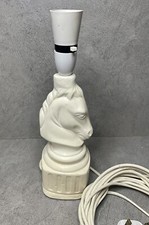 Vintage Knight Table Lamp Chess Piece, Horses Head Needs TLC Tested Working