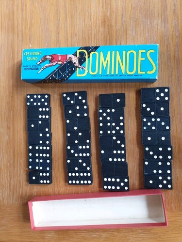 Vintage dominos set greyhound - set,