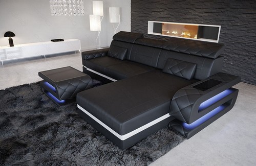 Sofa leather corner couch - sofa,