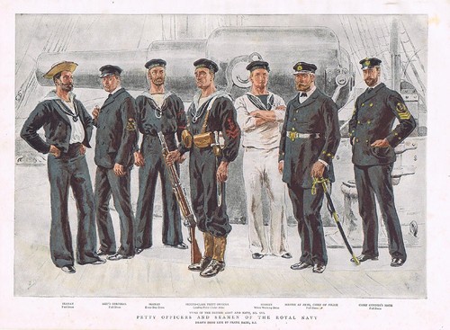 Royal navy petty officers - navy,