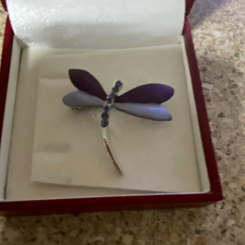 Dragonfly brooch pin silver - brooch,