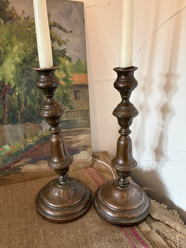 Antique french pair copper - antique,