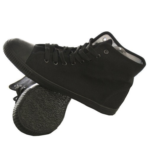 Black high top plimsolls 6 - top,