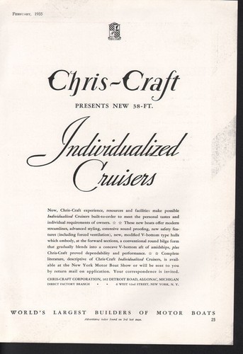 1935 chris craft indivialized - chris,