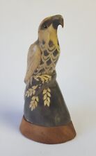 Vintage 1990's Canadian Design Carved Buffalo Horn Bald Eagle Sculpture