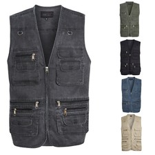 Mens Safari Waistcoat Gilet