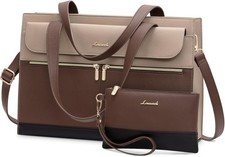 Women PU Leather Laptop Tote