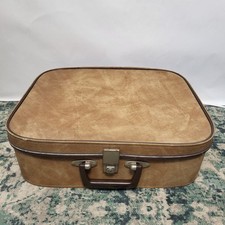 Vintage 1960s / 70s Vanity Case -  Travel Case Cheney Brown Suitcase Prop Retro 
