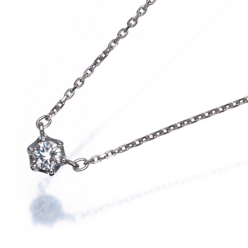 Necklace diamond solitaire - necklace,