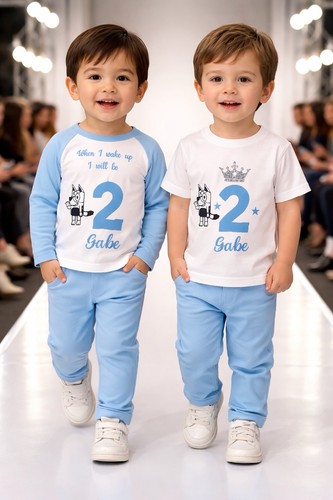 Birthday girl toddler boy blue - toddler,