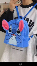 Disney stitch plush backpack blue