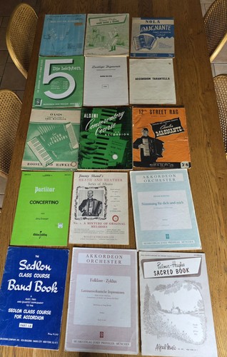 Vintage accordion sheet music - vintage,