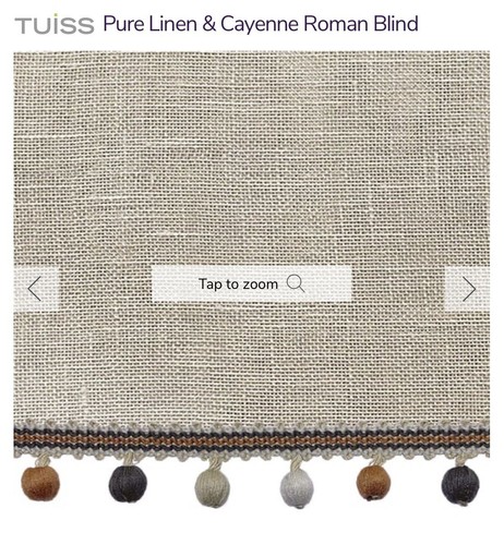 Linen cayenne roman blind - cayenne,