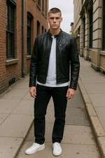 Jack and jones black biker - jones,