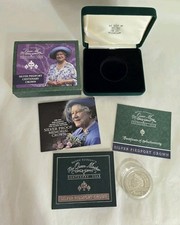 Sterling silver Piedfort Centenary £5  Crown. Commemorating . The Queen Mother. 