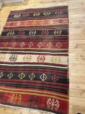 Handmade Middle Eastern Rug With Fringe